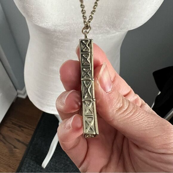 Silver tone Eiffel Tower Paris France French Inspired Pendant Long Necklace - Picture 4 of 5
